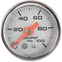 AUTO METER 2180 PRESSURE GAUGE, 0-100 PSI, SPORT-COMP, SILVER