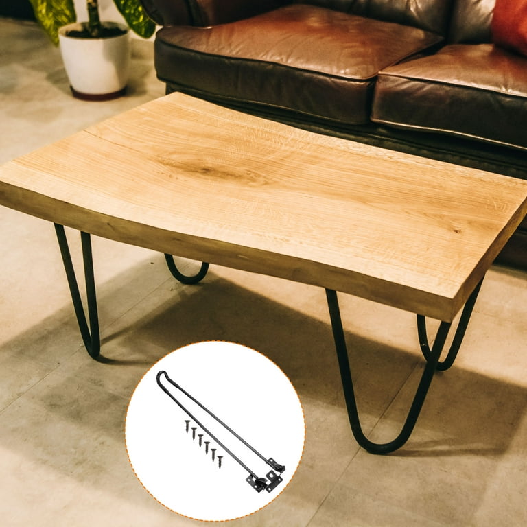 Unique Bargains Foldable Hairpin Leg Metal Table Furniture Legs
