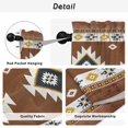 thumbnail image 5 of Southwest Tier Curtains, Western Brown Yellow Geometric Abstract Art Wooden Light Filtering Kitchen Curtains, 2Pcs Rod Pocket Half Window Treatments Panels for Sink Cafe Cabinet Camper 27.5x36 Inches, 5 of 9