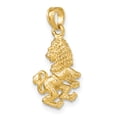 thumbnail image 5 of 14k Yellow Gold 3-D Leo Zodiac Charm Pendant, 5 of 5