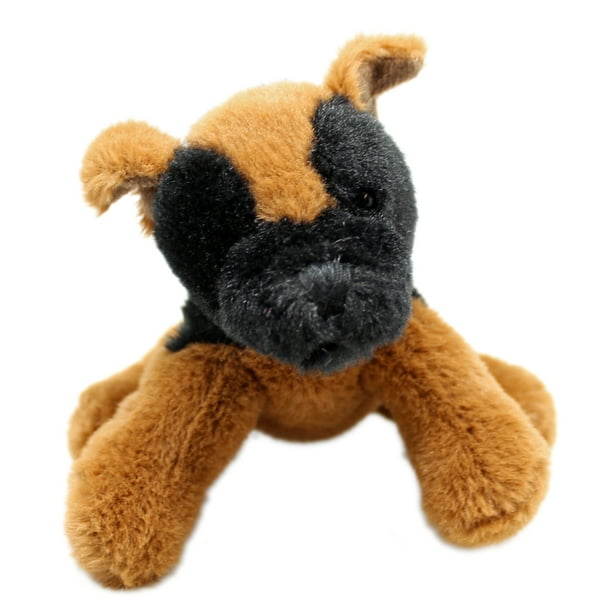 Soft Spots Brown/Black Colored Small Dog Plush Toy (4in)