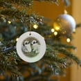 thumbnail image 7 of 3drose, Two Lambs in Hay, Circle Porcelain Ornament, 7 of 7