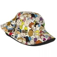 thumbnail image 2 of Sombrero de pescador con personajes de cómic de Peanuts para mujer y hombre, gorro de viaje con Snoopy, Charlie Brown, Linus y Lucy Bob, gorros para vacaciones, 2 of 5