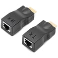 thumbnail image 3 of Rallonge Hdmi Hdmi vers Rj45 sur Chat 5e / 6 Réseau Lan Ethernet Adaptateur 4k 1080peu, 3 of 3