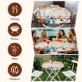 thumbnail image 7 of Orange Blue Fall Round Tablecloth, Fitted Table Cover with Elastic for 55"-60" Round Tables, Pumpkins Retro Botanical Thanksgiving Table Cloth Outdoor Indoor Dinning Party Waterproof Tablecloths, 7 of 7