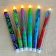 thumbnail image 5 of XINAOBAOLUO 10 Inch Flameless Taper Candle,6PCS Marble Vein LED Taper Candles with Remote Control,Flickering LED Candle Holder Perfect for Home Decor,Party and Weddings, 5 of 9
