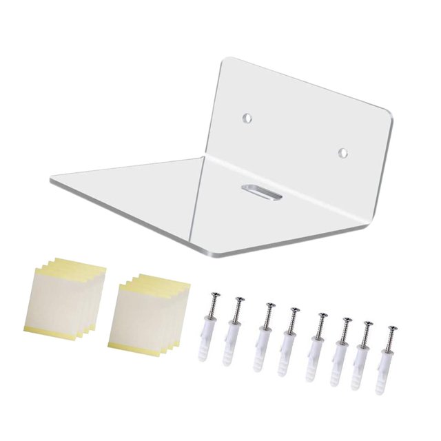 Luzkey 4Pcs Acrylic Wall Shelves Wall Mount Holder Rack Board Organizer Display Ledges for Home Room Power Strip Outlet