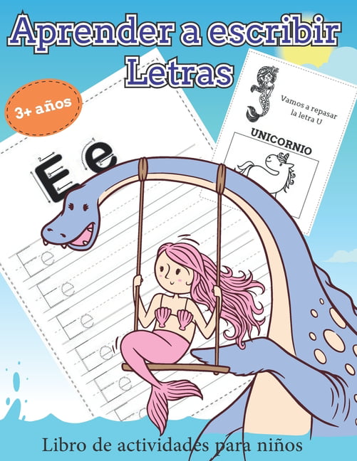 3 años Libro de actividades para niños: Un cuaderno de actividades infantiles para aprender a repasar .. y niñas de preescolar y educación infantil Líneas Formas Letras Aprendiendo a repasar