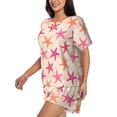 thumbnail image 2 of Naloa Starfish Women's Short-Sleeved Pajama Set, Loungewear, Summer pajamas, Breathable Cozy - X-Large, 2 of 9