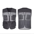 thumbnail image 4 of Soidarity NERIES chaqueta de pesca profesional ventilar múltiples tamaños multicolor cremallera chaleco accesorios camisas para hombres gris / l Type3 NO3 Soidarity OD003201-14, 4 of 6