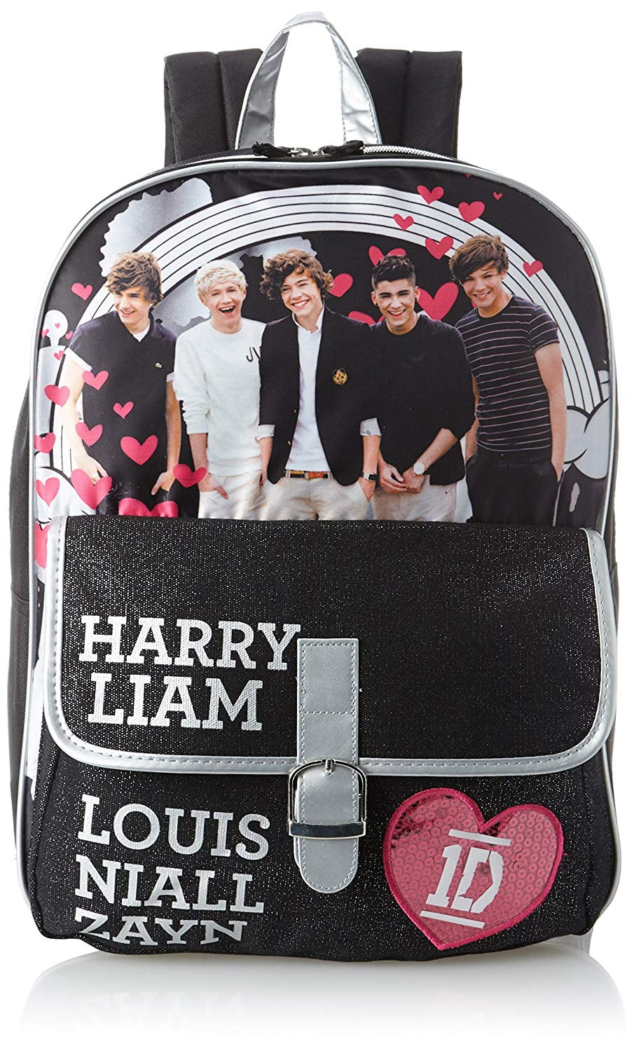 Backpack - One Direction - Names Black/Silver 16