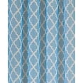 thumbnail image 4 of Gorgeous Home Line Turquoise/White 1-Piece Geometric Voile Sheer Window Curtain Top Grommets 55"w x 95" L (S38), 4 of 5