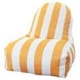 thumbnail image 1 of Majestic Home Goods Indoor Outdoor Yellow Vertical Stripe Bean Bag Kick-it Chair 30 in L x 26 in W x 30 in H, 1 of 6