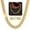 Gold, variant on ChainsProMax Men Necklaces Zircon Cross Clasp Curb Cuban Chain Stainless Steel Chain Fathers Day Necklace Gift for Men Dad Son