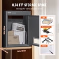 thumbnail image 3 of VEVOR Through The Wall Drop Box, Heavy Duty Steel Through The Wall Mailbox with 2.8-7.9" 13" Combination Lock, 12.5x6.3x16.9 Mail Drop Box, Dark Gray, 3 of 9