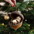 thumbnail image 5 of CPHDW7 Woodland Animal Christmas Decor, Acrylic Rustic Hanging Ornaments, Cozy Forest Creatures Tree Pendants for Vintage Holiday Home Wreaths Tabletop, 5 of 7