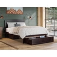 thumbnail image 3 of Warren Solid Wood Platform Bed with Foot Drawer Full in Espresso, 3 of 15