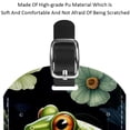 thumbnail image 4 of Square 2Pack PU Leather Frog Cruise Luggage Tag with Privacy Cover and Name ID Tag for Travel Handbags Backpacks Luggage Tags, 4 of 6