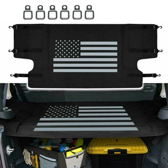 For Jeep Wrangler JK JKU 2007-2018 4 Doors Rear Trunk Cargo Cover Luggage Shade