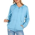 thumbnail image 2 of Zeagoo Womens Zip Up Hoodies Long Sleeve Lightweight Fall Oversized Casual Sweatshirts Jacket with Pocket, 2 of 6