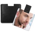 thumbnail image 1 of petit Miroir Ultra Fin - Noir, Acier Inoxydable Incassable Avec Tui En Cuir Pu, Facile Transporter. Peut Tre Utilis Comme Miroir De Maquillage, M, 1 of 5