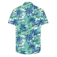thumbnail image 6 of Yteetum Men's Short Sleeve Shirts Floral Print Hawaiian T Shirt Casual Button Down Short Sleeve Lapel Beach Summer T-Shirts, 6 of 7