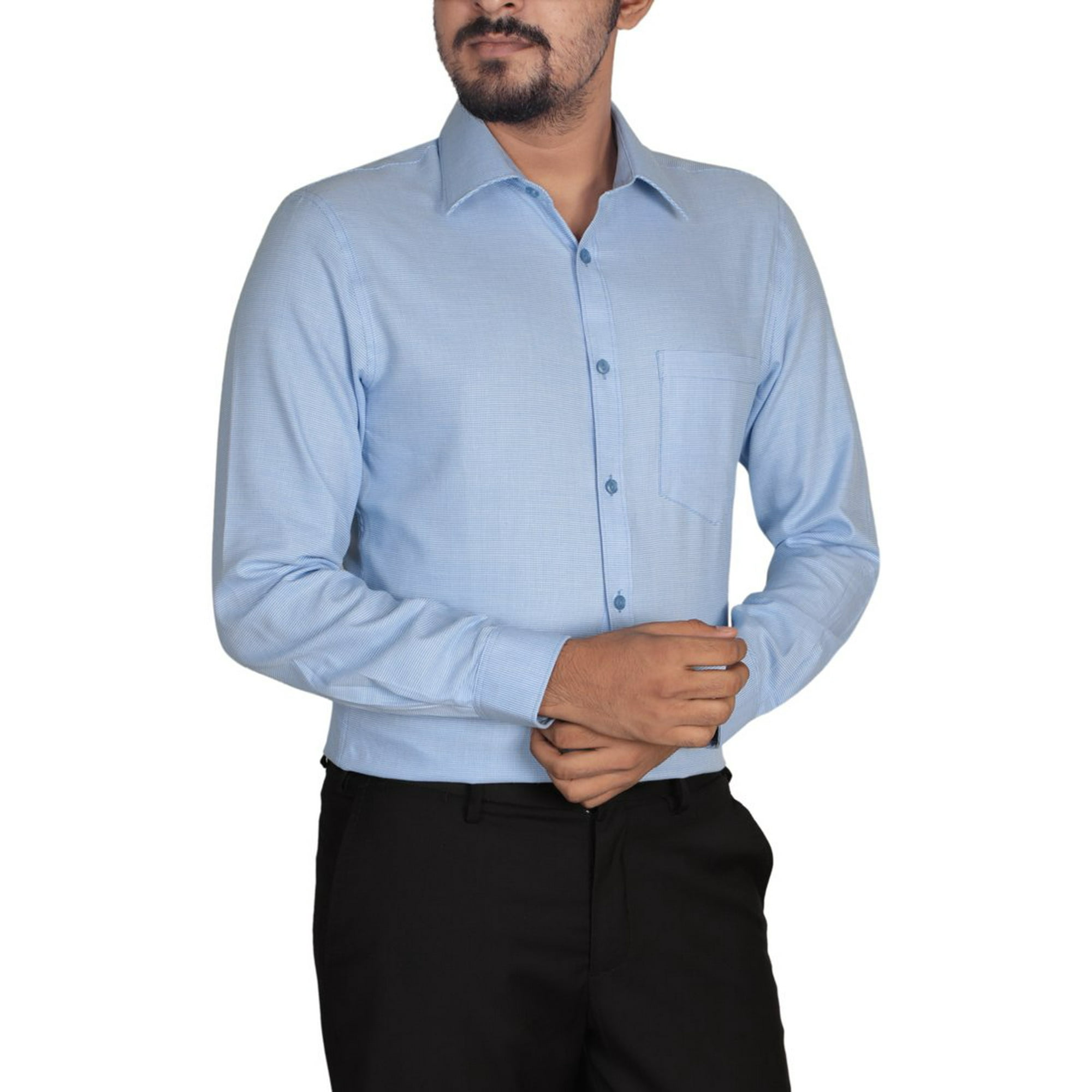 Light blue colour formal shirts on sale