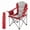 Red, variant on EDX Oversized Camping Folding Chair, Heavy Duty Padded Chair with Cup Holder Storage and Cooler Bag, 500 lbs Steel Frame, Portable for Outdoor,Black Gray