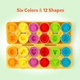 thumbnail image 2 of Matching Eggs 12 pcs Set Color & Shape Recoginition Sorter Puzzle for Easter Travel Bingo Game Early Learning Educational Fine Motor Skill Montessori Gift for Year Old Kids, 2 of 6