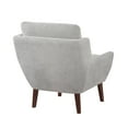 thumbnail image 6 of Modern Chenille Accent Chair with Solid Wood Espresso Legs & Removable Cushion Covers – Durable High-Density Foam Lounge Seating for Living Room Bedroom Office in Gray, 6 of 8