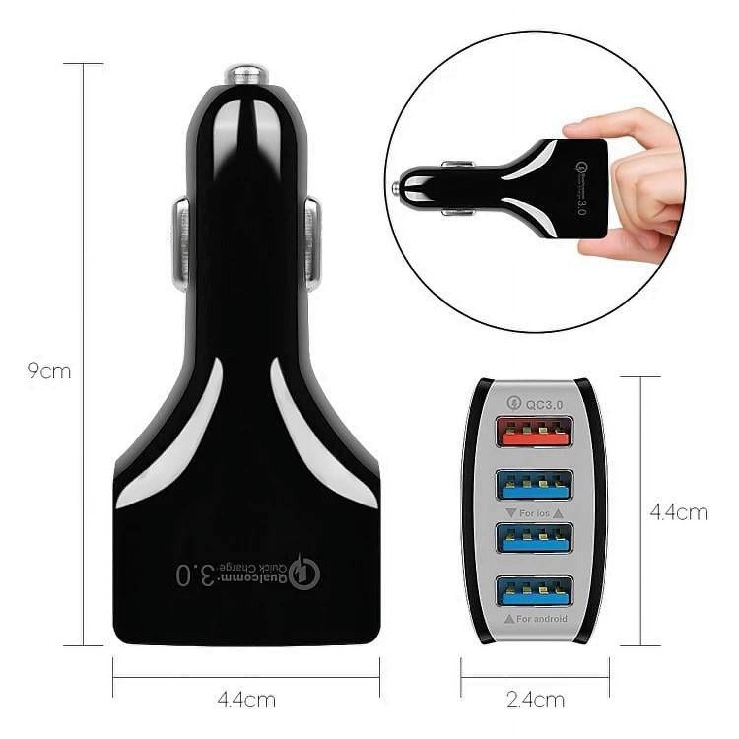 Gtekpros Car Charger - Qualcomm Quick Charge Multi-Port USB Fast Car Charger Adapter