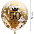 thumbnail image 2 of Number Balloons 50th Gold - 50th Birthday Decorations Balloons 12 Inch, 5 pcs, 2 of 4