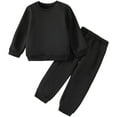 thumbnail image 1 of Two Piece Set For Boys And Girls Round Neck Long Sleeve Sweatshirt And Sweatpants Suit In Multiple Colors, 1 of 8