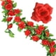 thumbnail image 1 of 2 piezas de 7,5 pies. Enredadera de rosas artificiales para decoración de festivales, guirnalda de flores de seda colgante para decoraciones de pared del hogar al aire libre, 1 of 5