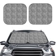 thumbnail image 2 of Balery 2 Piece Black Leopard Car Windshield Sun Shade|Foldable Front Windshield Shade for Car Front Window for Most Sedans SUV Truck-Medium, 2 of 7