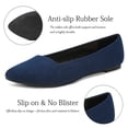 thumbnail image 3 of Veittes Women's Wide Width Suede Ballet Flats - Pointed Toe, Anti-Slip Sole, Comfortable for Office., 3 of 6