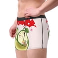 thumbnail image 2 of Yiaed Avocado Lovers Wearing Umbrella Print Men's Soft Cotton Boxer Shorts Breathable Boxers Underwear Moisture-Wicking Underwear Stretch Boxer Briefs for Man-Small, 2 of 5