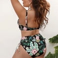 thumbnail image 5 of Women's Bikini Set Printed Plus Size Push Up Padded Bra Two Piece Sexy Swimsuit Bathing Suit for Beach Vacation,Black,L, 5 of 6