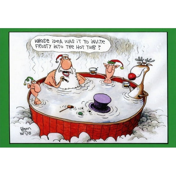 Nobleworks Invite Frosty Funny / Humorous Christmas Card (1 card/1 envelope)