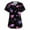 Navy, variant on Stichou Valentines Scrub Tops for Women Plus Size Love Heart Print Funny Short Sleeve Working Uniforms Soft V-Neck Casual Tops with Pockets Dark Purple 2XL
