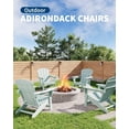 thumbnail image 5 of Modern HDPE Plastic Adirondack Chair - Oversize 380LB Poly Lumber Weather Resistant Firepit Chair - Outdoor Patio Chairs with Wooden Textured for Garden,Pool, Porch - Light Blue, 5 of 7