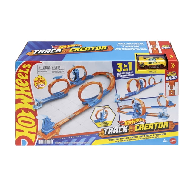 Pista de Juguete Mattel Hot Wheels Pistas Speed Snap y Adaptadores
