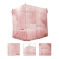 thumbnail image 4 of Rojo de Ceraje Estilo Princesa Con Tres Aberturas Latales por Lavadora, Roja Rosa para Dosel de Cama para decora decora decora de Dormitorio, Rojo de dosel para cortina de Cama Con, 4 of 7