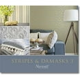 thumbnail image 2 of Rayures et Damas, Rayures Damas Classiques Blanches, Rouleau de Papier Peint Beige, 2 of 2