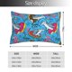 thumbnail image 2 of Fotbe Sharks Summer Funda de Almohada Decorativa Estilo Occidental, Lujo en Algodón, Fundas para Almohadas King, Cojín Estampado para Decoración del Hogar-14"x20", 2 of 6