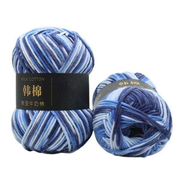 Hilo para el Ganchillo, Colorido Tejer a Mano 50G Tejer el Ganchillo Leche Suave Bebé Lana de Algodón Hilo, Piel para Hacer Sombreros Bufandas Bolsas Suéteres, Hilo para Tejer