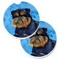thumbnail image 1 of CoolCookware Blue Brussels Griffon Set of 2 -Piece Absorbant Sandstone Car Coaster, 1 of 1