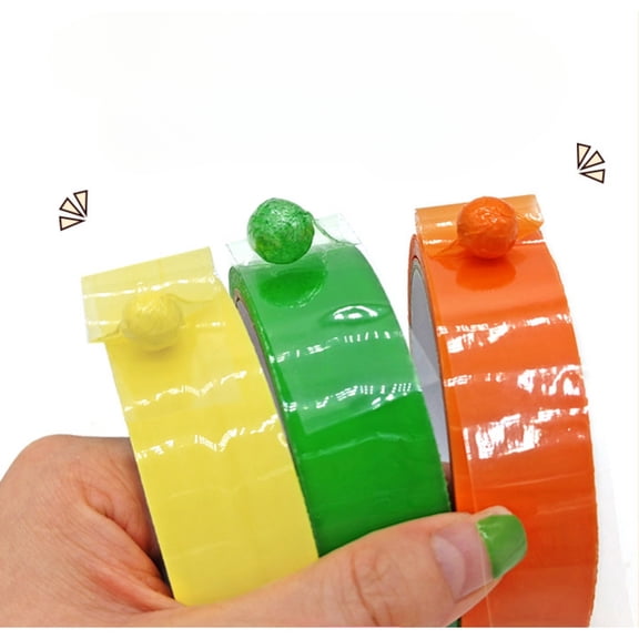 Sticky Ball Tape Decompression Toys 3rolls Adhesive Tapes for Relaxing (Each 0.95in×32.8ft )