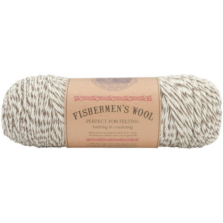 Lion Brand Fishermen's Wool Yarn - Oak Tweed