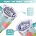 thumbnail image 5 of Mug with Handle and Straws 40 oz Stainless Steel Pineapple Travel Cup Birthday Present for Women Girls Daughter Mom Gifts for Him/Her Coffee Mugs, 5 of 7